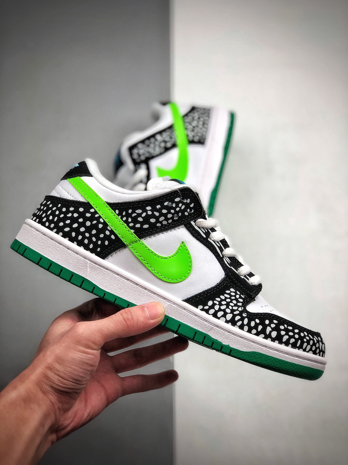280  新品首发 耐克 Nike SB Dunk Low Loon 斑点黑绿 扣篮系列复古低帮休闲运动滑板板鞋313170-011