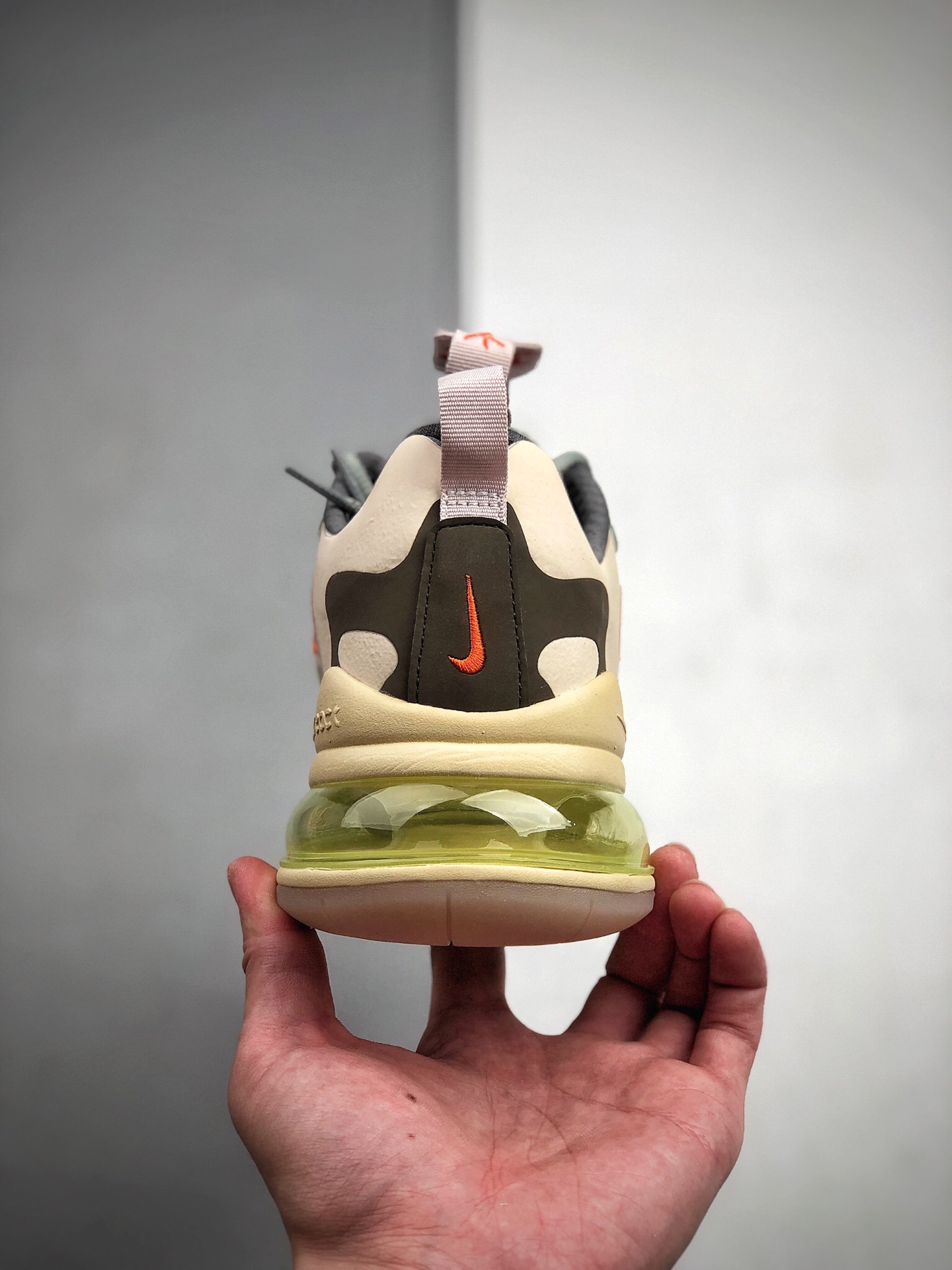 280  淡奶油 倒钩 白蓝橙色 Max 270 三代TRAVIS SCOTT X NIKE AIR MAX 270 REACT CV2414-200