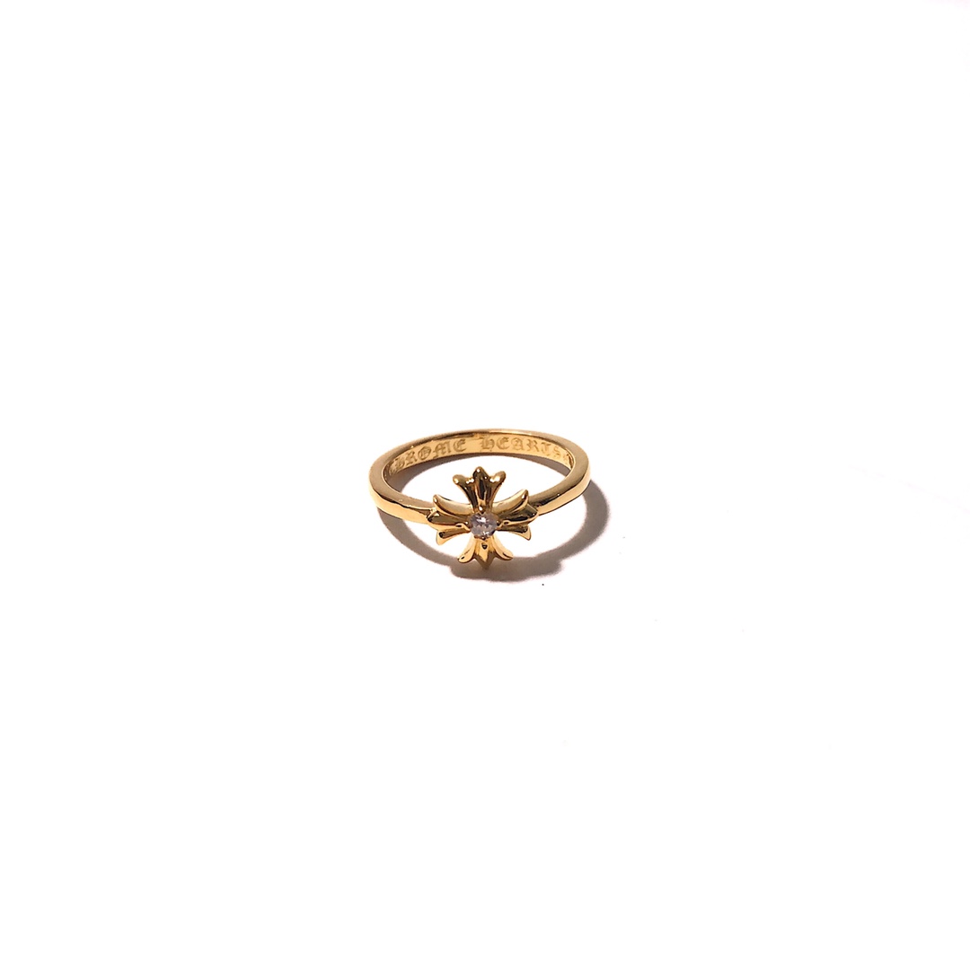 Chrome Hearts 新品上架Chrome hearts 克罗心十字架单钻戒指