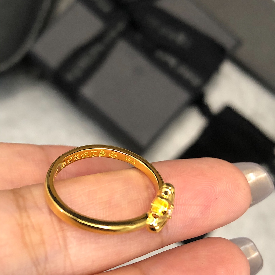 Chrome Hearts 新品上架Chrome hearts 克罗心十字架单钻戒指