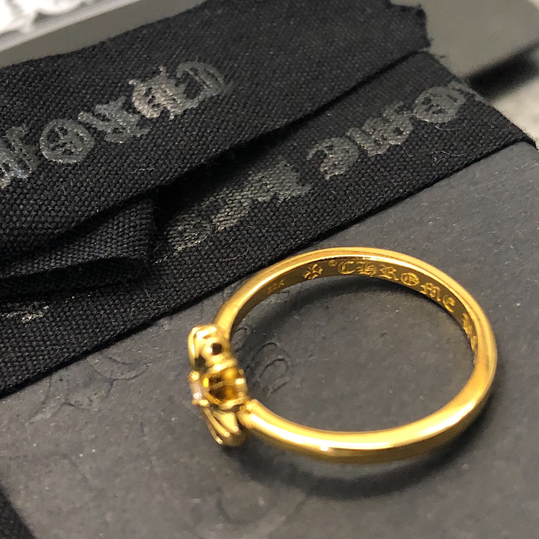Chrome Hearts 新品上架Chrome hearts 克罗心十字架单钻戒指
