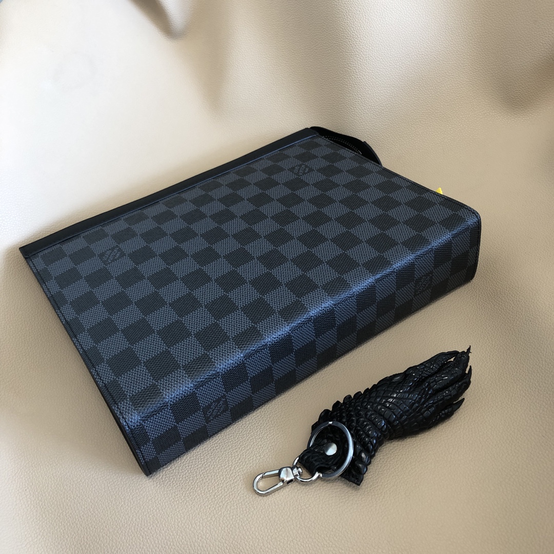 Louis Vuitton Pochette Voyage MM Damier Graphite (Black/Grey Checkerboard Canvas) 26x20x5cm photo 4