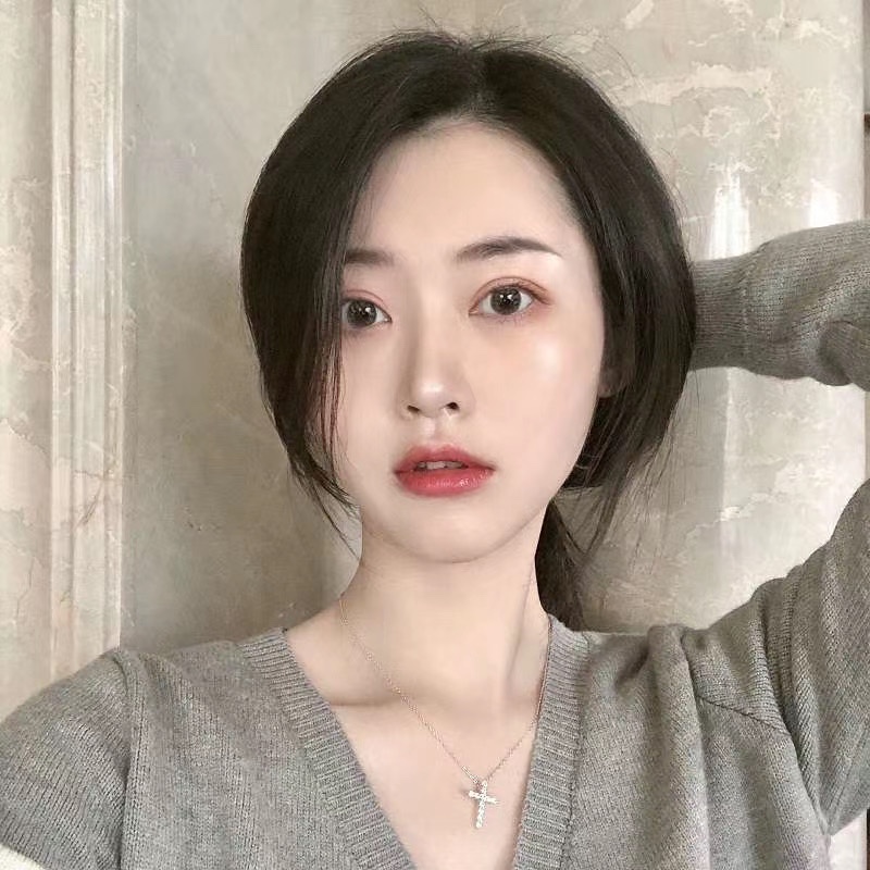 Tiffany & Co. Tiff*ny&Co.满钻十字架锁骨项链