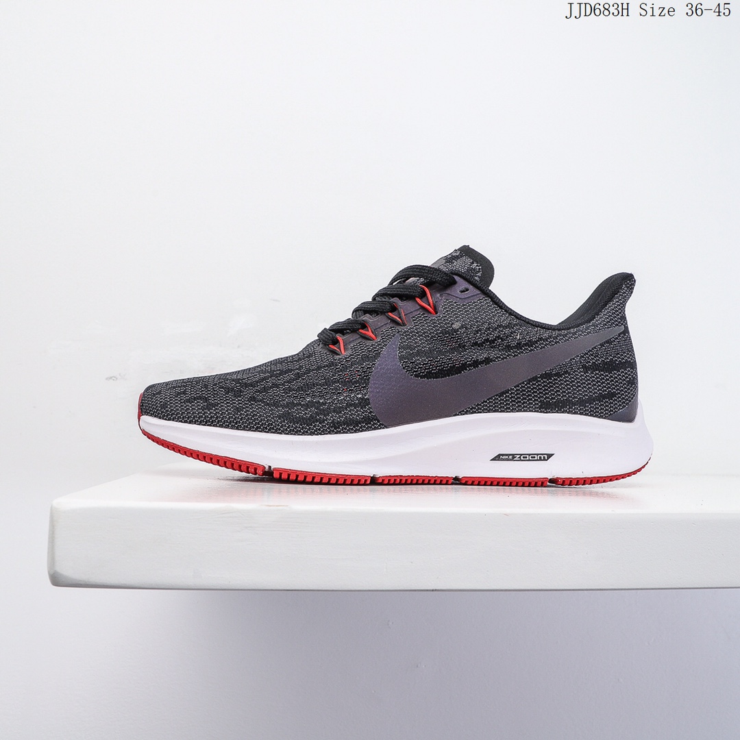 1⃣ Nike Zoom Pegasus 36 耐克 登月36代 针织面透气 抗磨缓震 时尚休闲跑步鞋JJD683H