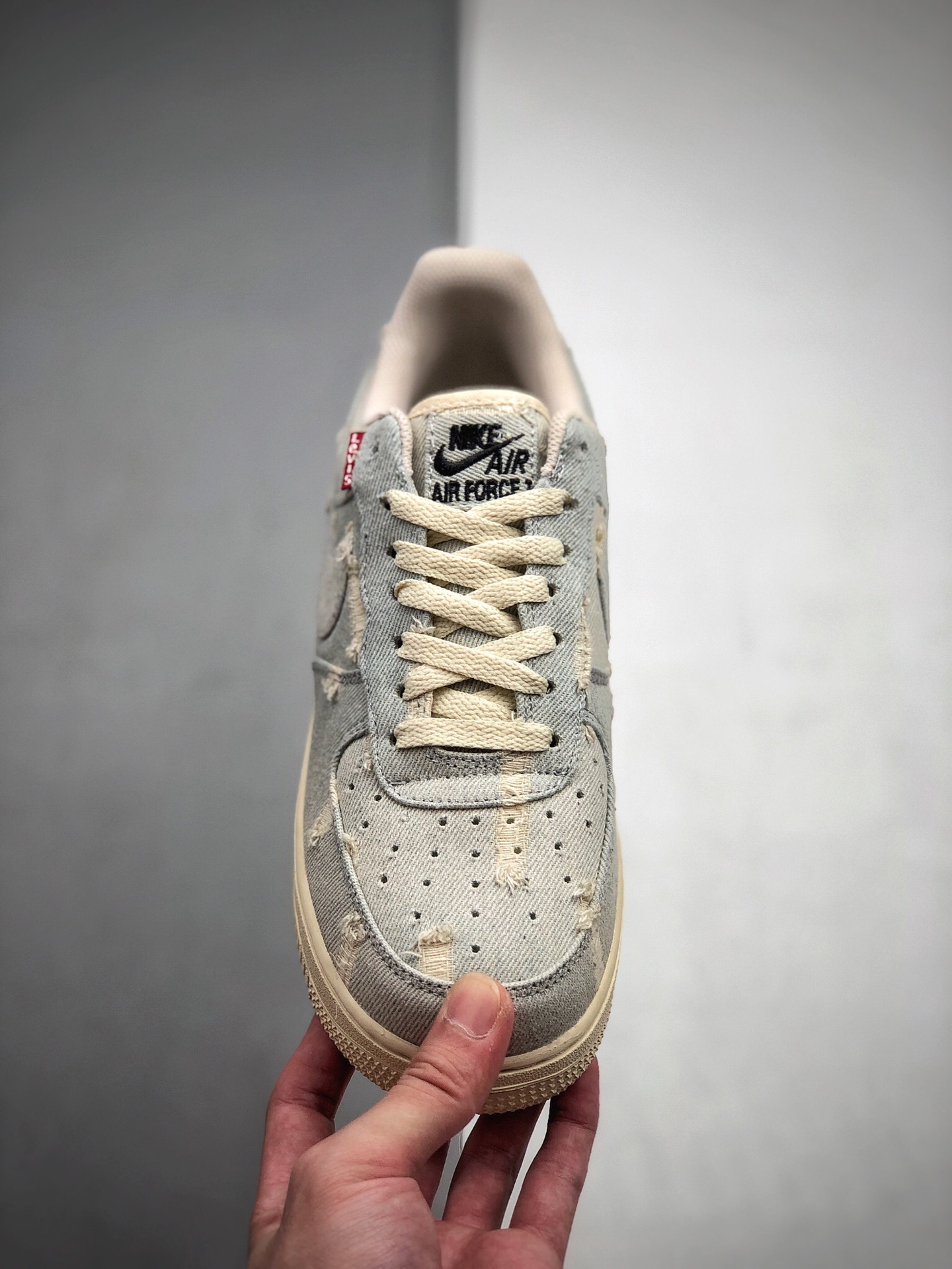 200  公司级耐克&李维斯联名空军一号牛仔布鞋男女鞋 Nike Air Force 1 Low Levi's 丹宁牛仔空军315122 112