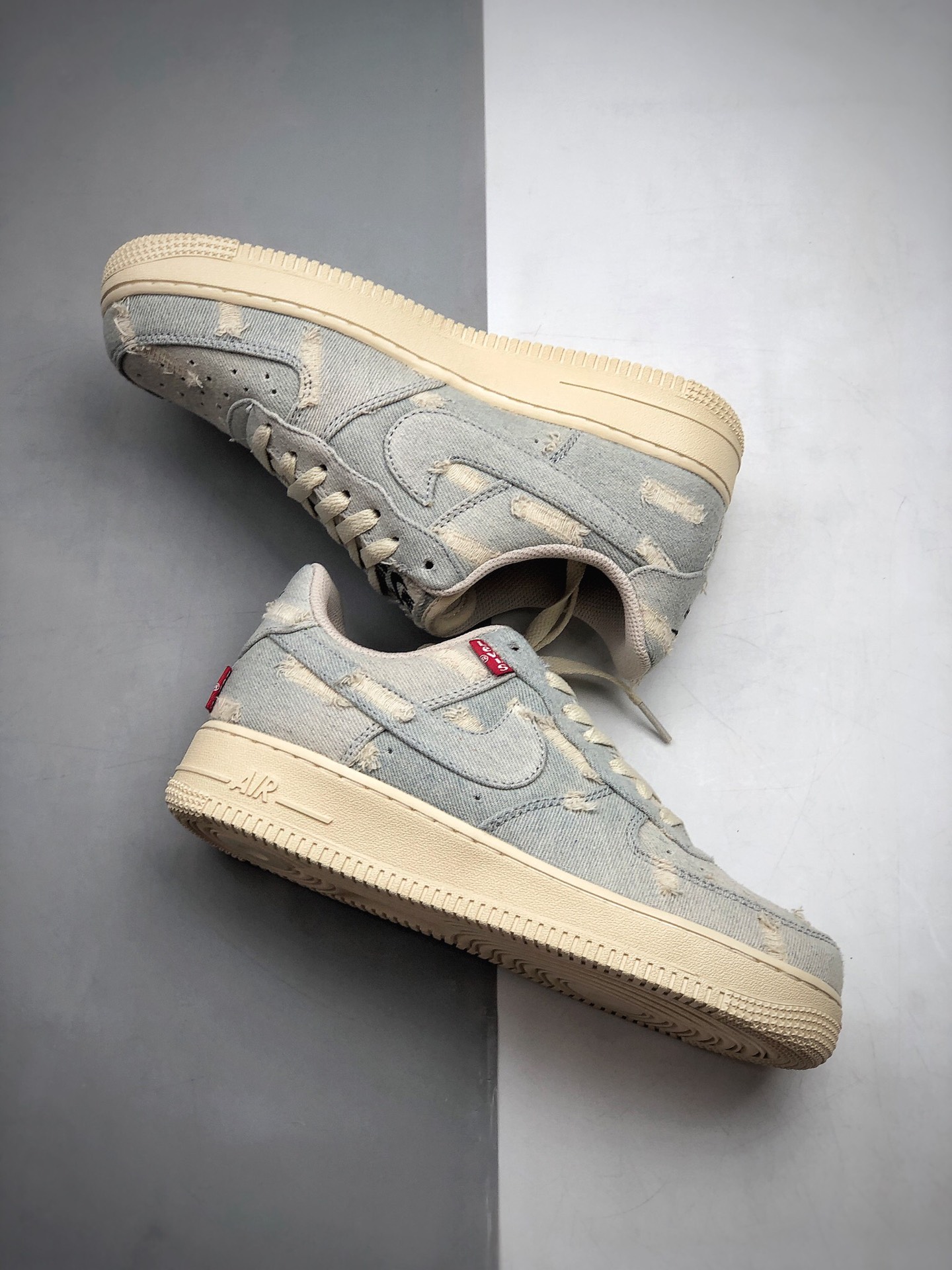 200  公司级耐克&李维斯联名空军一号牛仔布鞋男女鞋 Nike Air Force 1 Low Levi's 丹宁牛仔空军315122 112