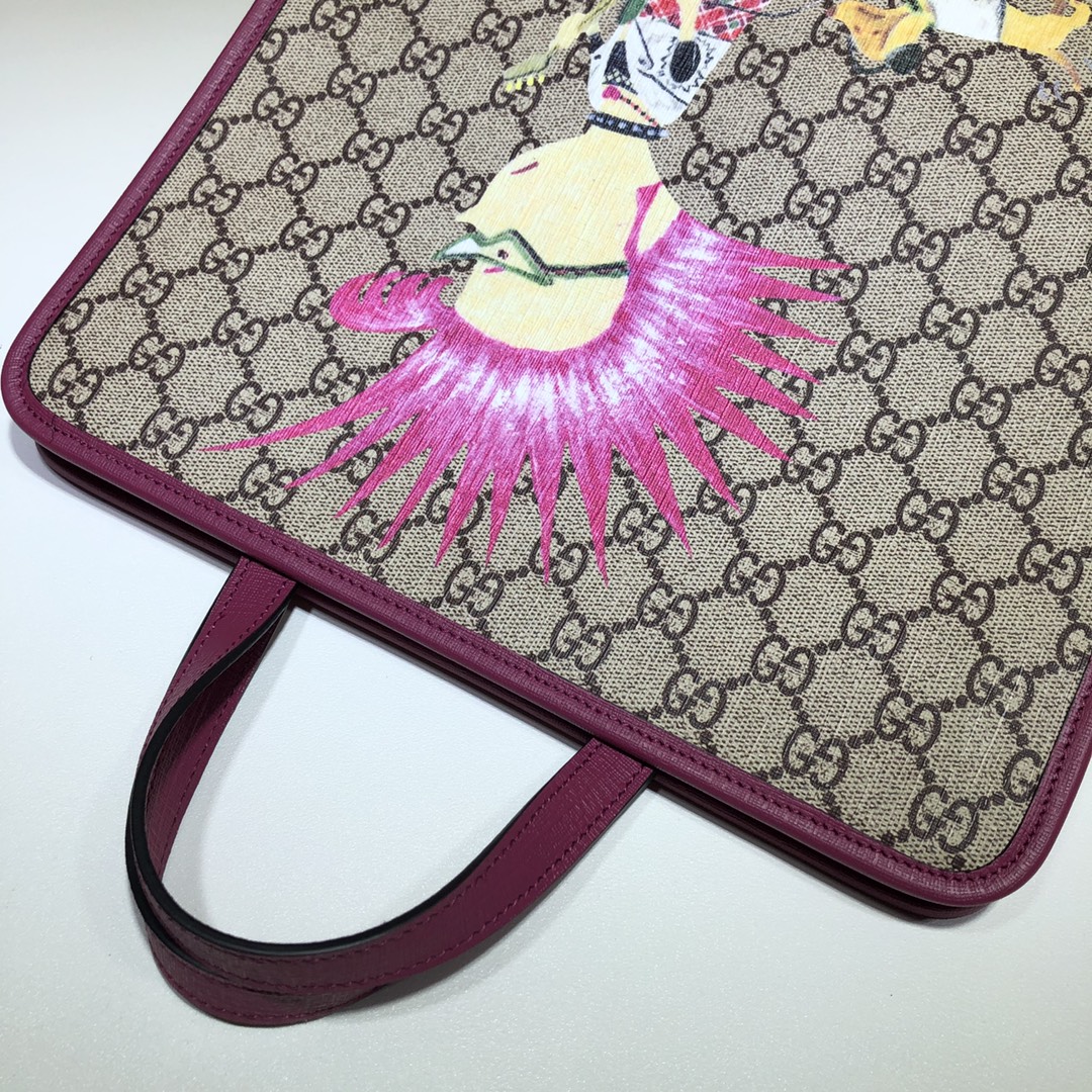 GUCCI古驰朋克印花托特包605614