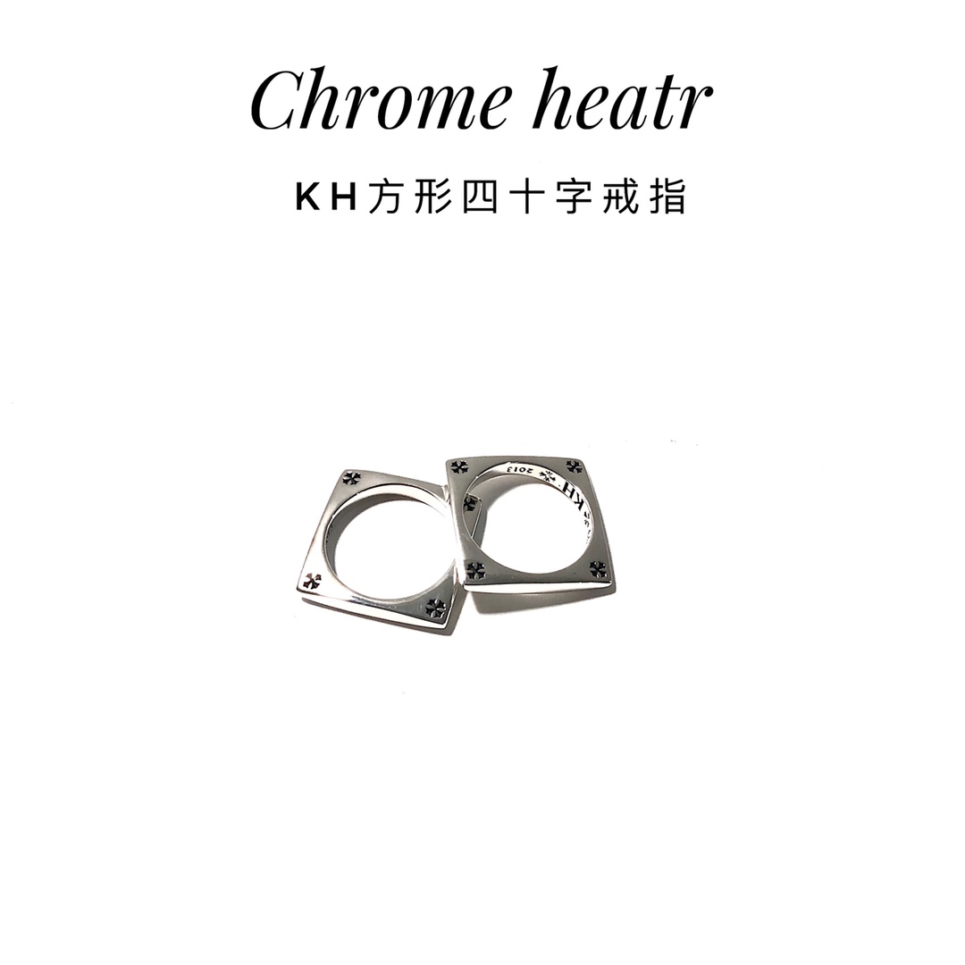 Chrome Hearts 新品上架𝗖𝗵𝗿𝗼𝗺𝗲 𝗛𝗲𝗮𝗿𝘁𝘀 克罗心新品KH方形四十字戒指