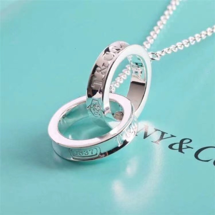 Tiffany & Co. Tiff*ny&Co. 1837 双环扣锁骨项链