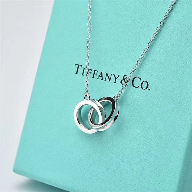 Tiffany & Co. Tiff*ny&Co. 1837 双环扣锁骨项链