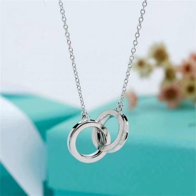 Tiffany & Co. Tiff*ny&Co. 1837 双环扣锁骨项链