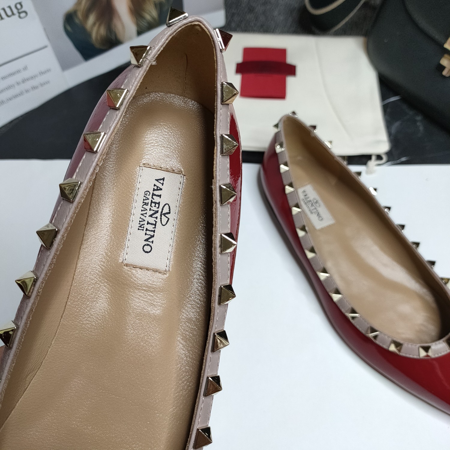 Warren’s Stylish High-End Flat Shoes Collection: Black, White, Red, Sizes 34-42 - 图片 8