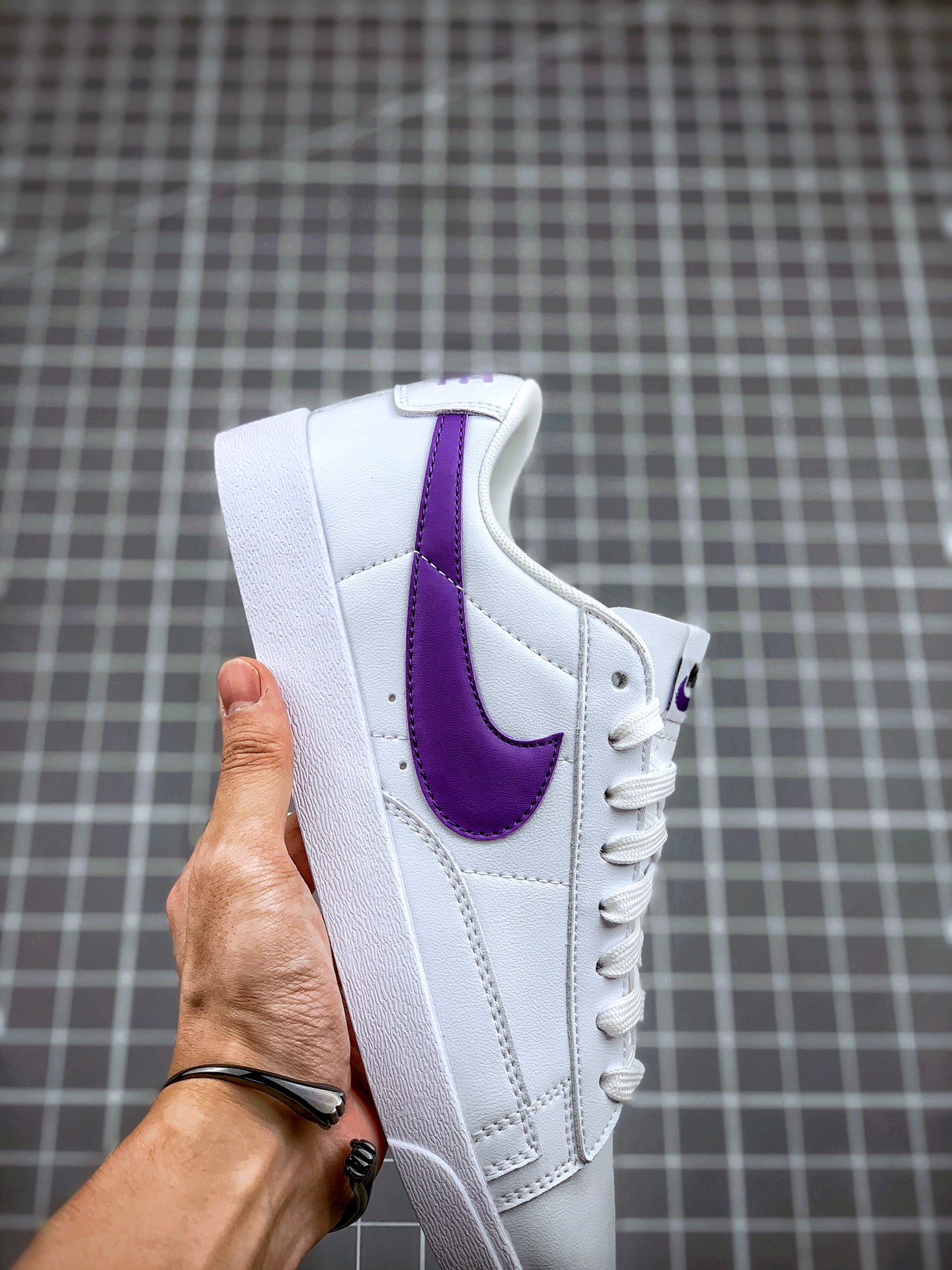140 Nike Blazer Retro 白紫复古 经典百搭低帮开拓者休闲运动板鞋