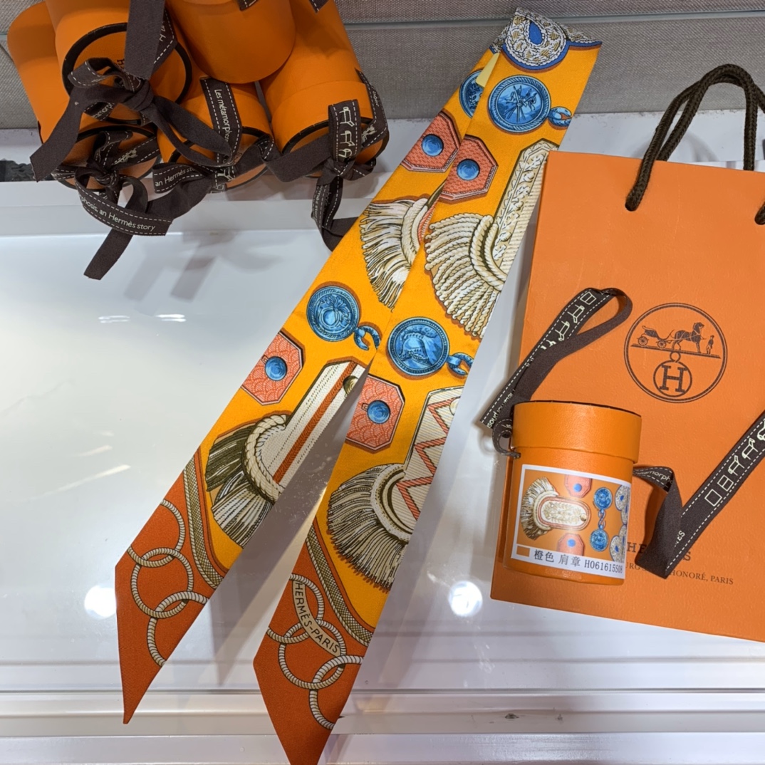 Silk Twilly Scarf for Women,100% Silk Neckerchief Skinny Scarf,5*85cm 7 i1594968848 4396 2