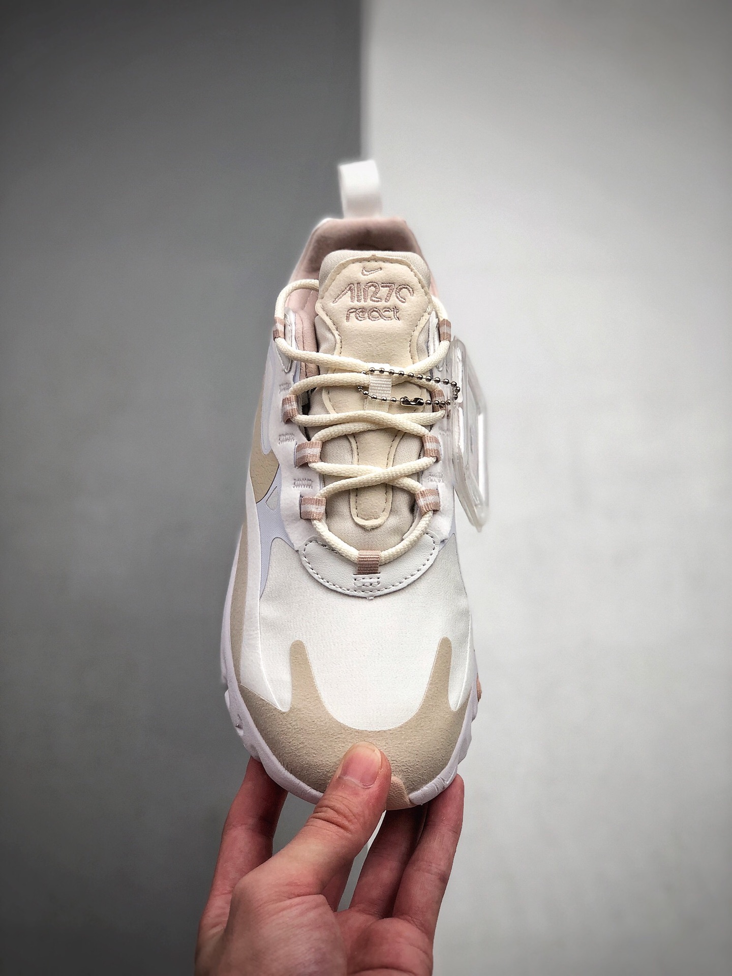 180 耐克 Nike React Air Max 270 React 高桥盾网纱系列 机能半气垫跑步鞋 CJ0619-102