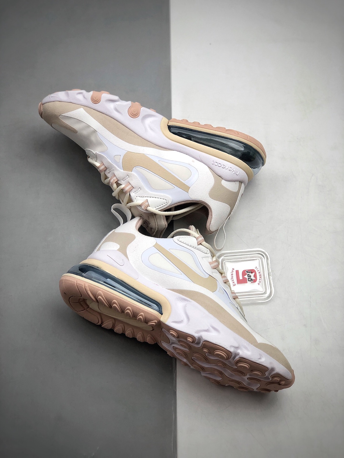 180 耐克 Nike React Air Max 270 React 高桥盾网纱系列 机能半气垫跑步鞋 CJ0619-102