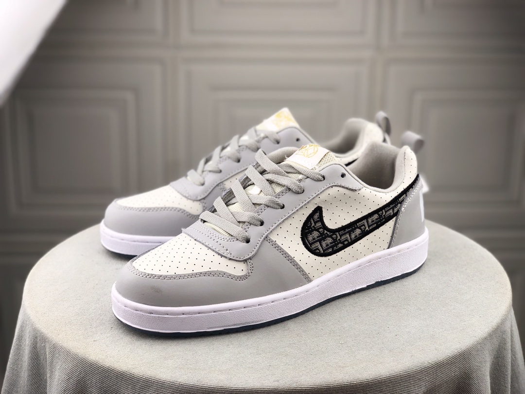 🈴Nike Air Jordan 1 low-cut leather lace-up breathable punching leisure ...