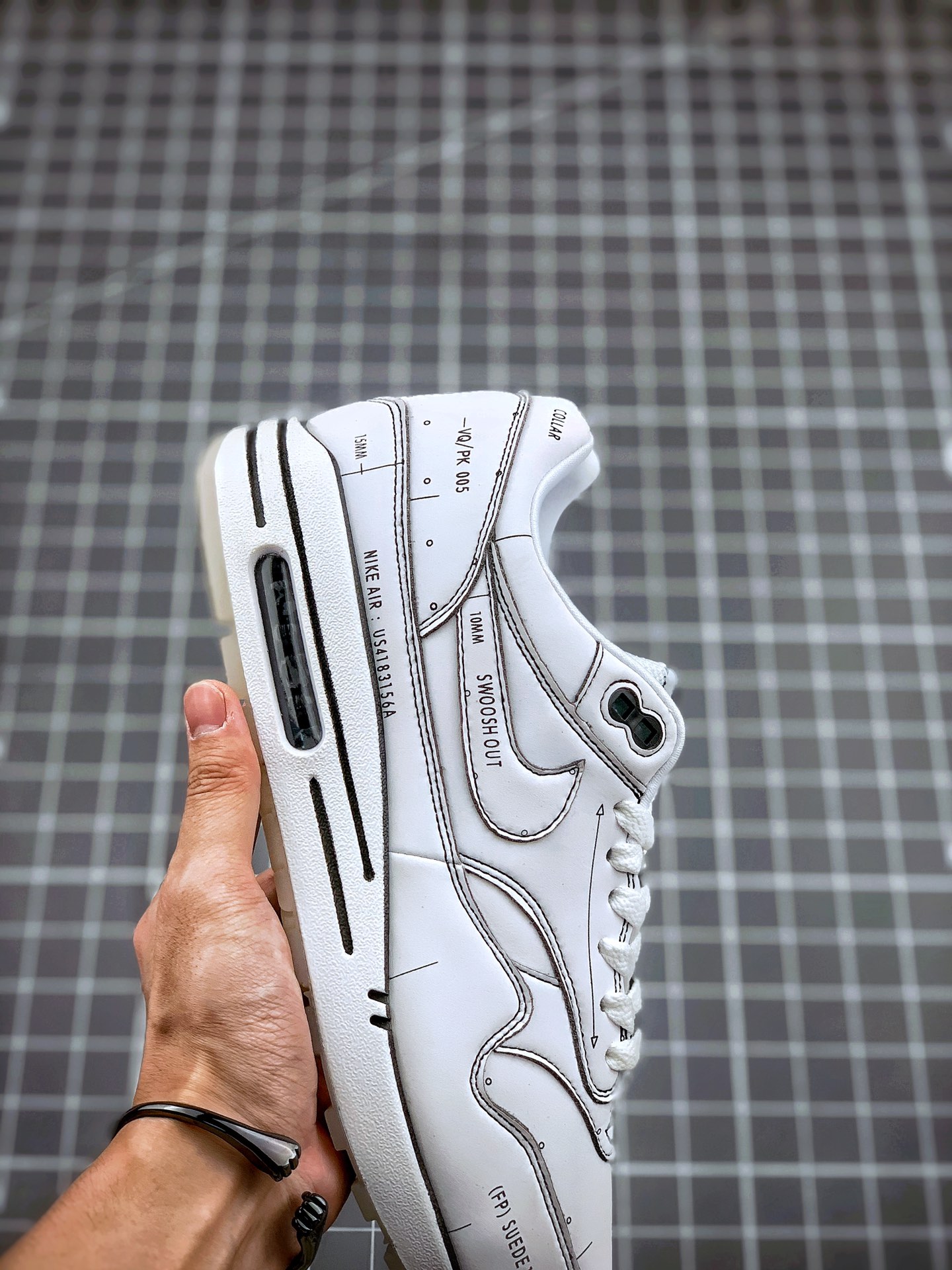 200 Air Max 1 Sketch To Shelf “Schematic”黑白线条 CJ4286-100