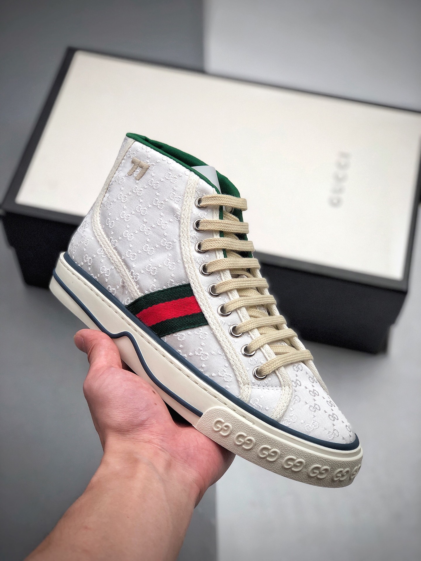430 GUCCI Tennis 1977 Print Sneaker  充正版本