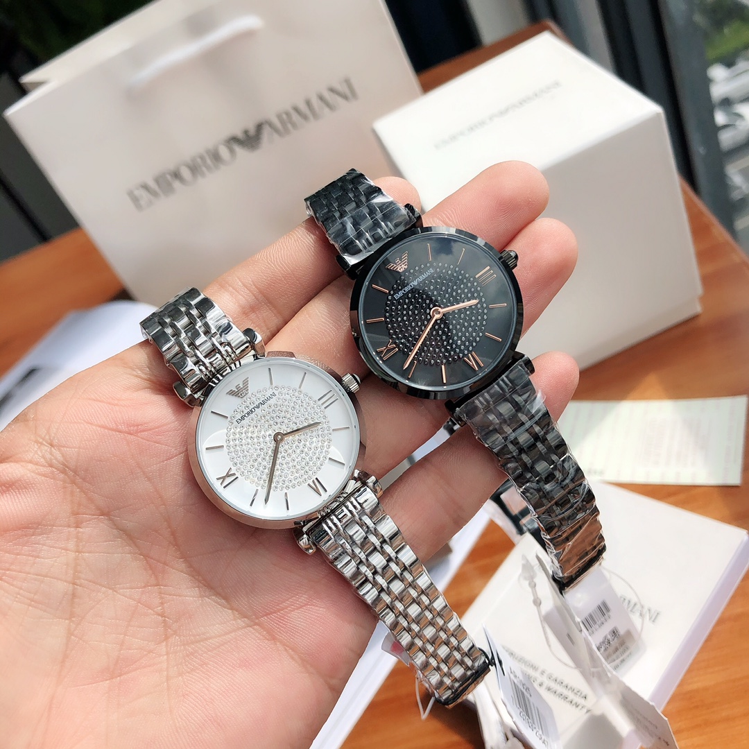Reloj para mujer Armani Armani Gypsophila, modelo súper atractivo, diámetro de esfera de 32 mm, los diamantes Armani Gy…