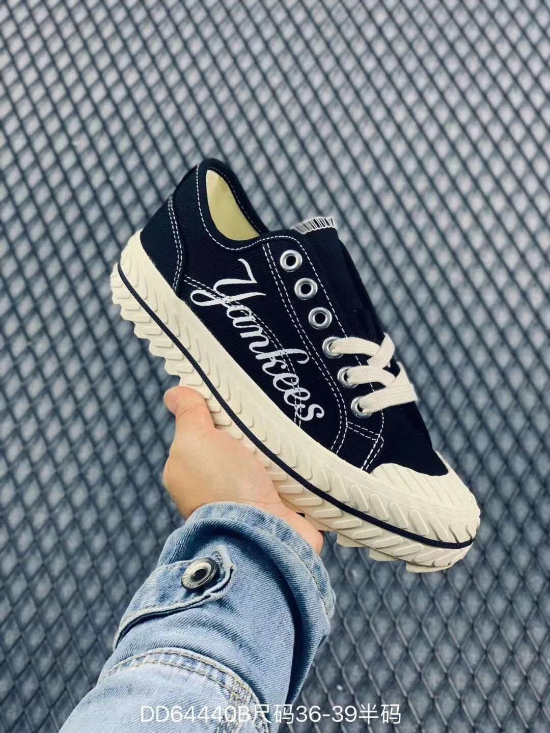 🎉🎉真硫化 公司级🎉🎉(非市场上冷粘货) 独家出货 棒球联盟MLB PLAY BALL系列男女饼干鞋情侣NY洋基队 复古厚底增高帆布鞋 抖音 快手 小红书 韩国洋基队NY大标潮流原厂1:1模具开发 原厂进口帆布材质 原厂 全套手提袋 原盒 雷射防伪标包装 天猫订单品质Size:35 36 36.5 37.5 38 38.5 39