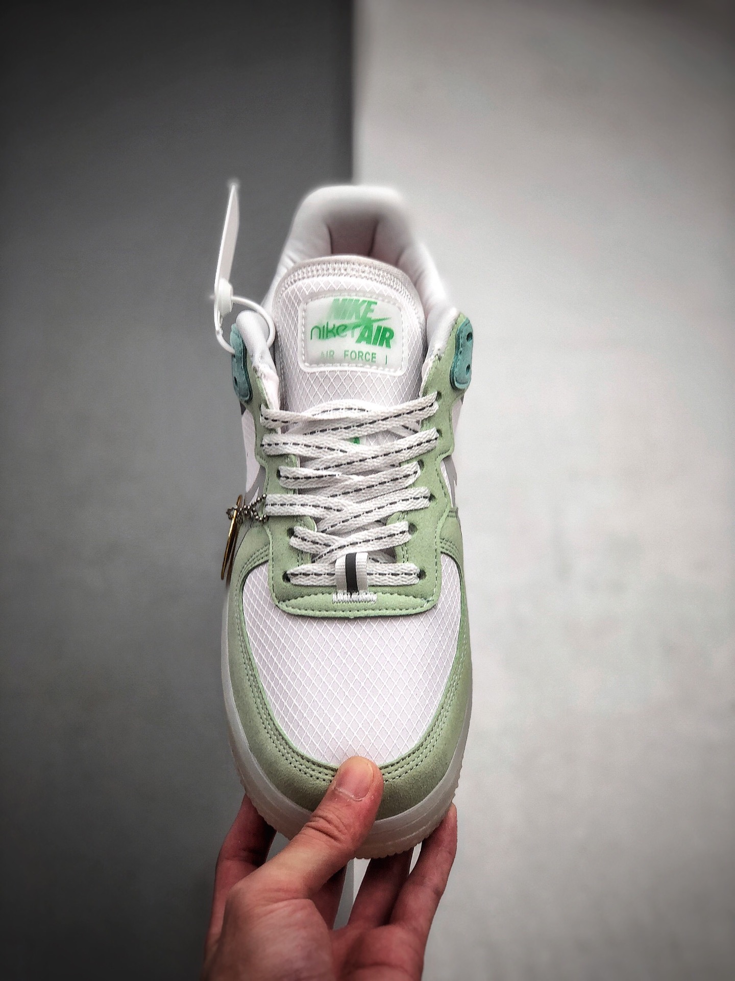250 公司级 Nike Air Force 1 React D/MS/X”White/Light/Sail-Rush Ice” 薄荷夜绿 空军一号新型瑞亚轻量低帮百搭板鞋CQ8879-111