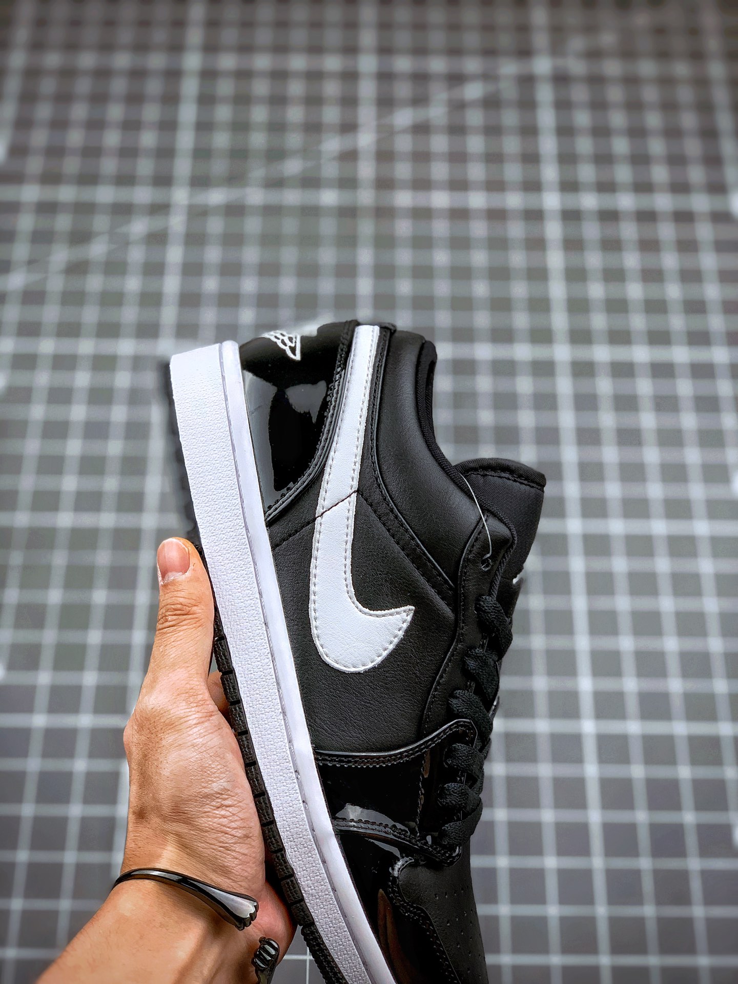 200 核心主推   Air Jordan 1 Low 黑白漆皮 AJ1乔1低帮休闲板鞋 同步官方配色