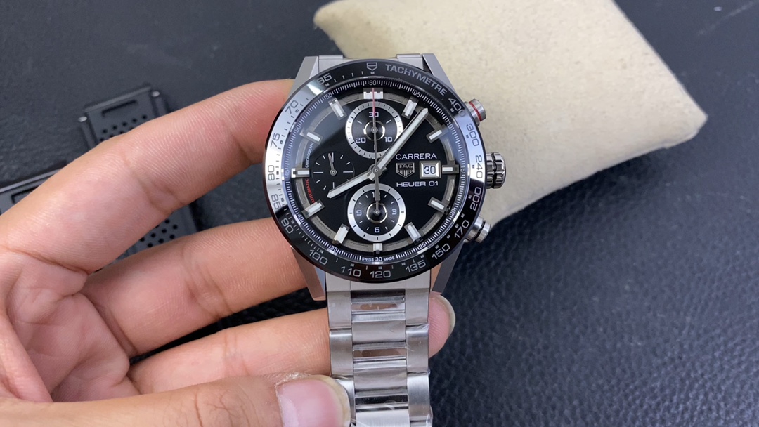 [TAG Heuer Watches]XF TAG Heuer Carrera 01 Chronograph Black Plate Diameter 43