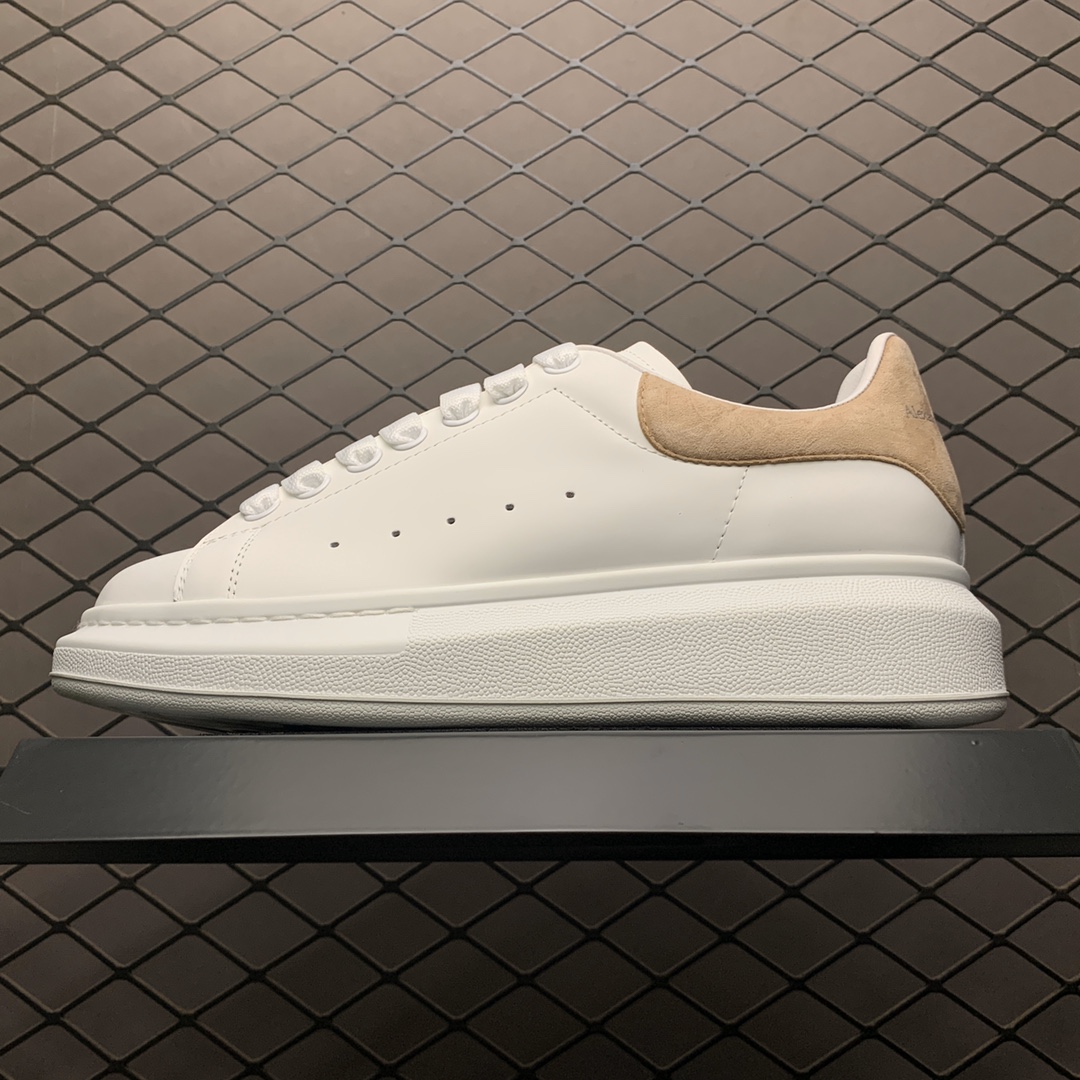 500 海淘专供版Alexander McQueen 亚历山大麦昆 厚底增高小白鞋