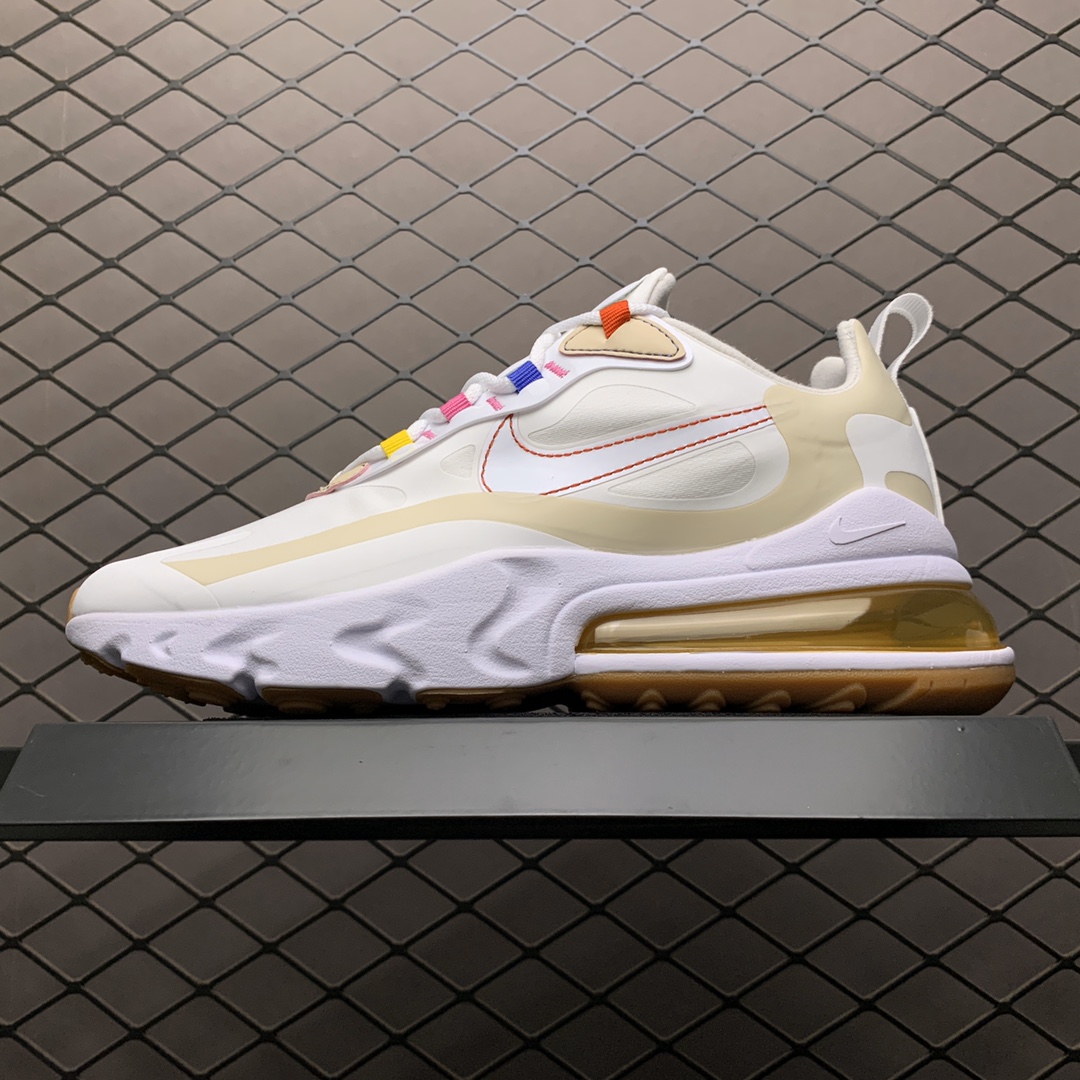 200 Nike Max 270 React 混合科技半掌气垫跑步鞋 CQ0208-101