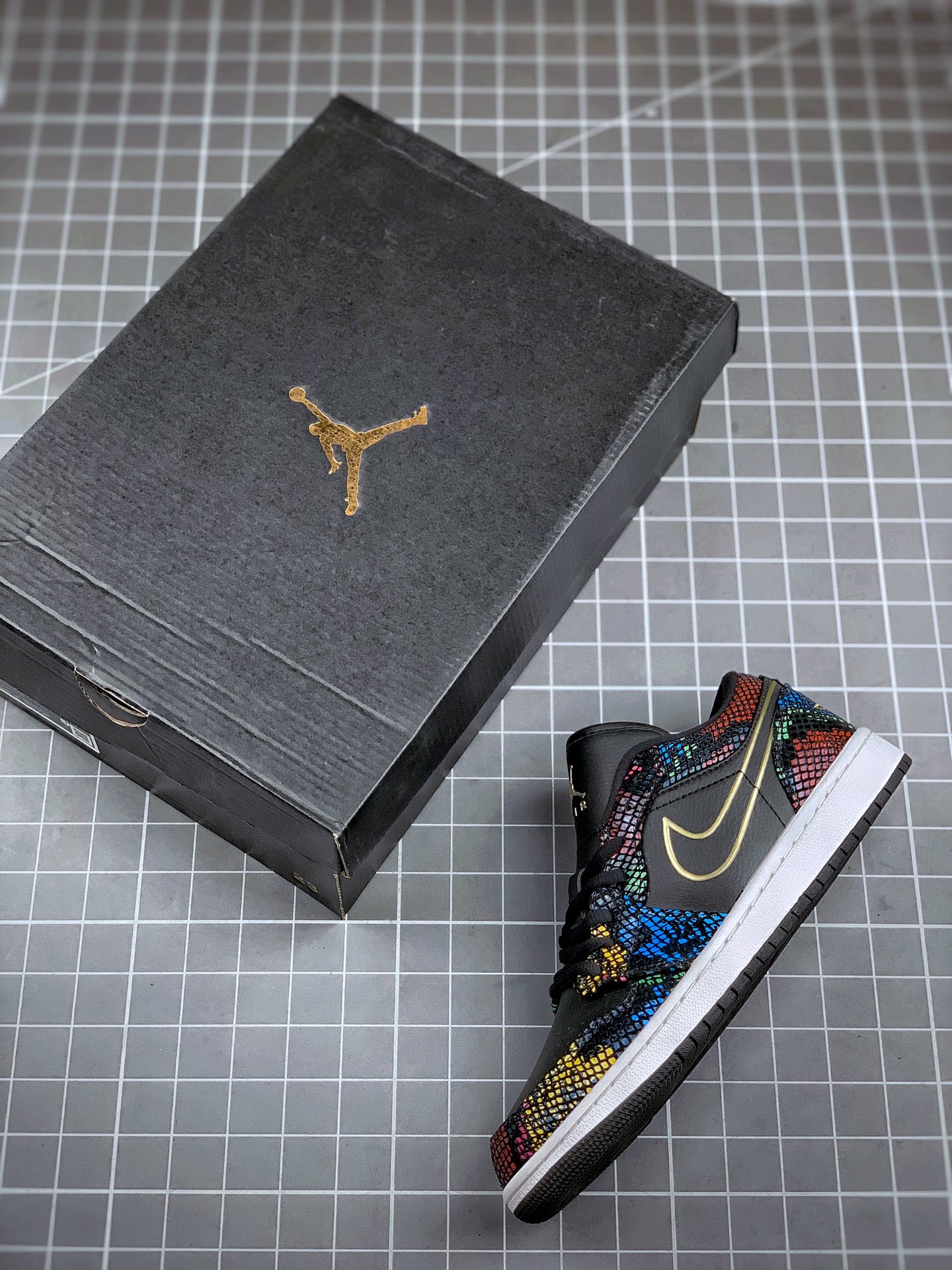 200 Air Jordan 1 Low 黄金蛇纹 AJ1乔1低帮休闲板鞋 CW5580-001