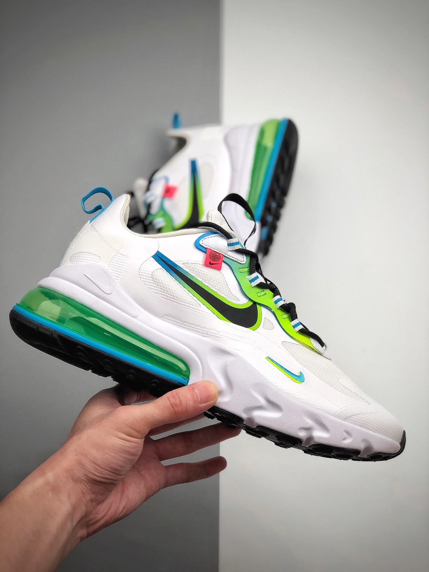 190 公司级 Max 270 半掌气垫 白绿色 AIR MAX 270 React CK6457-100