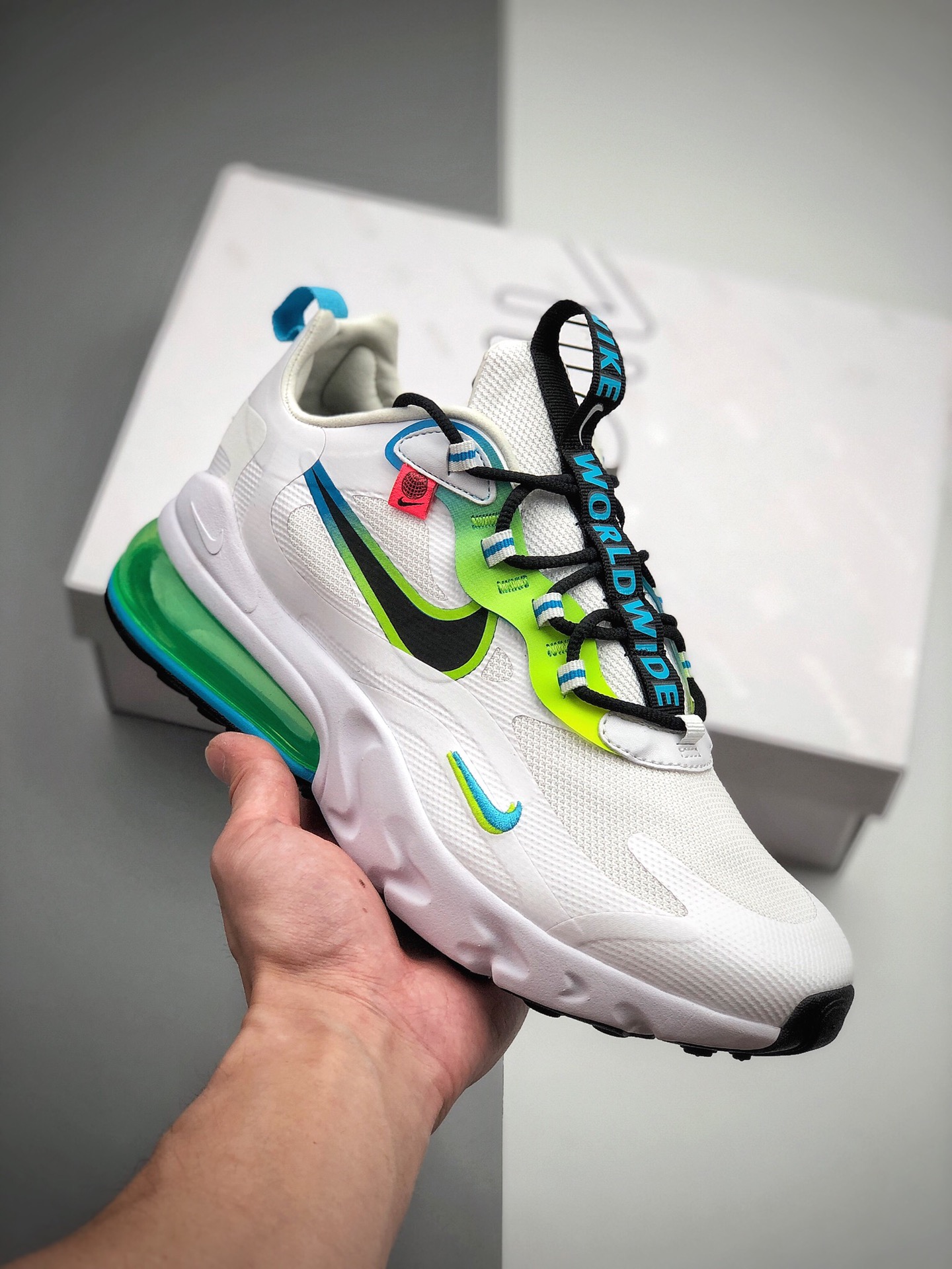 190 公司级 Max 270 半掌气垫 白绿色 AIR MAX 270 React CK6457-100