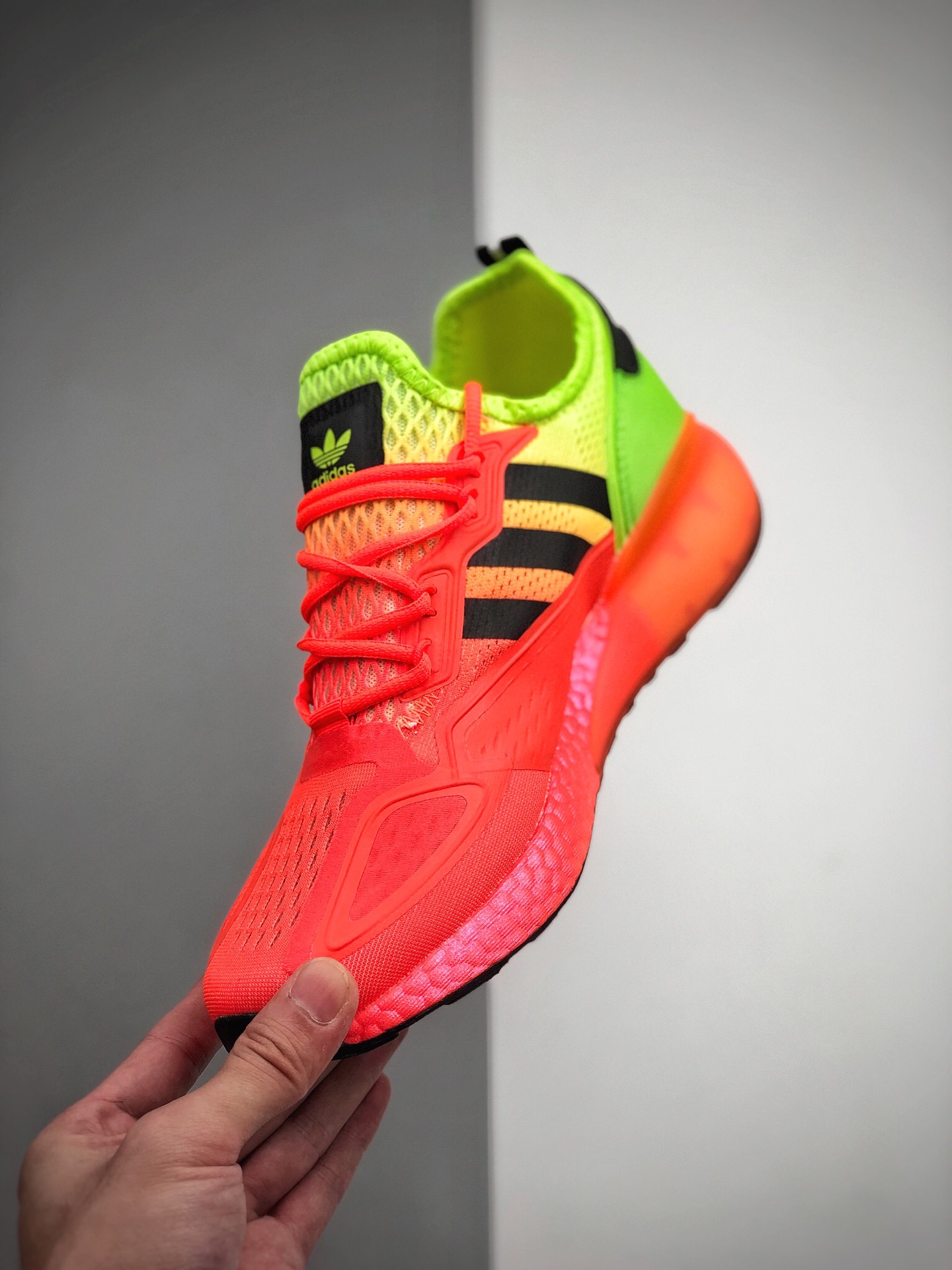 180  阿迪达斯易烊千玺同款 Adidas Originals ZX 2K Boost 全新爆米花缓震休闲运动跑鞋FW0482