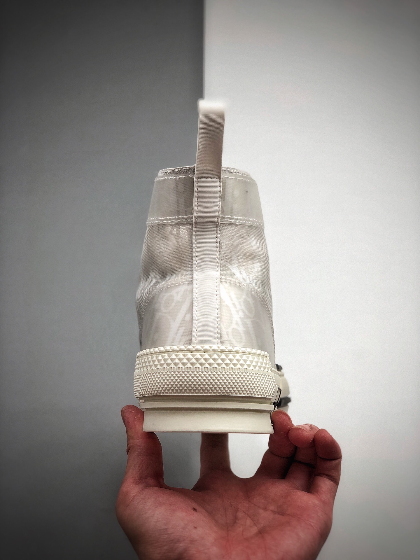 510 全明星同款KAWS主理人监制  高奢品牌 迪奥Dior B23 Oblique High Top Sneakers透明印花高筒板鞋
