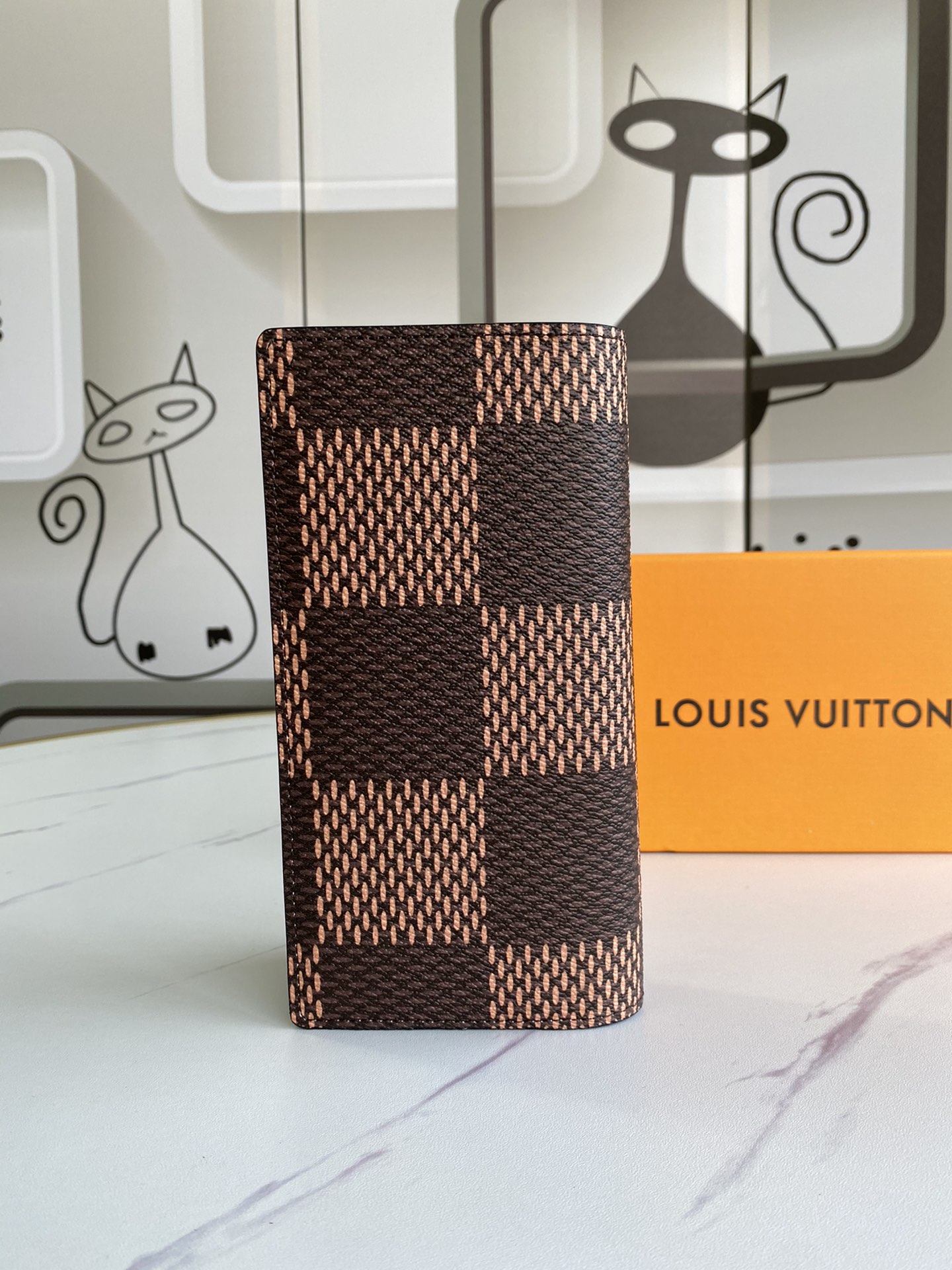 Bifold leather wallet open with card slots