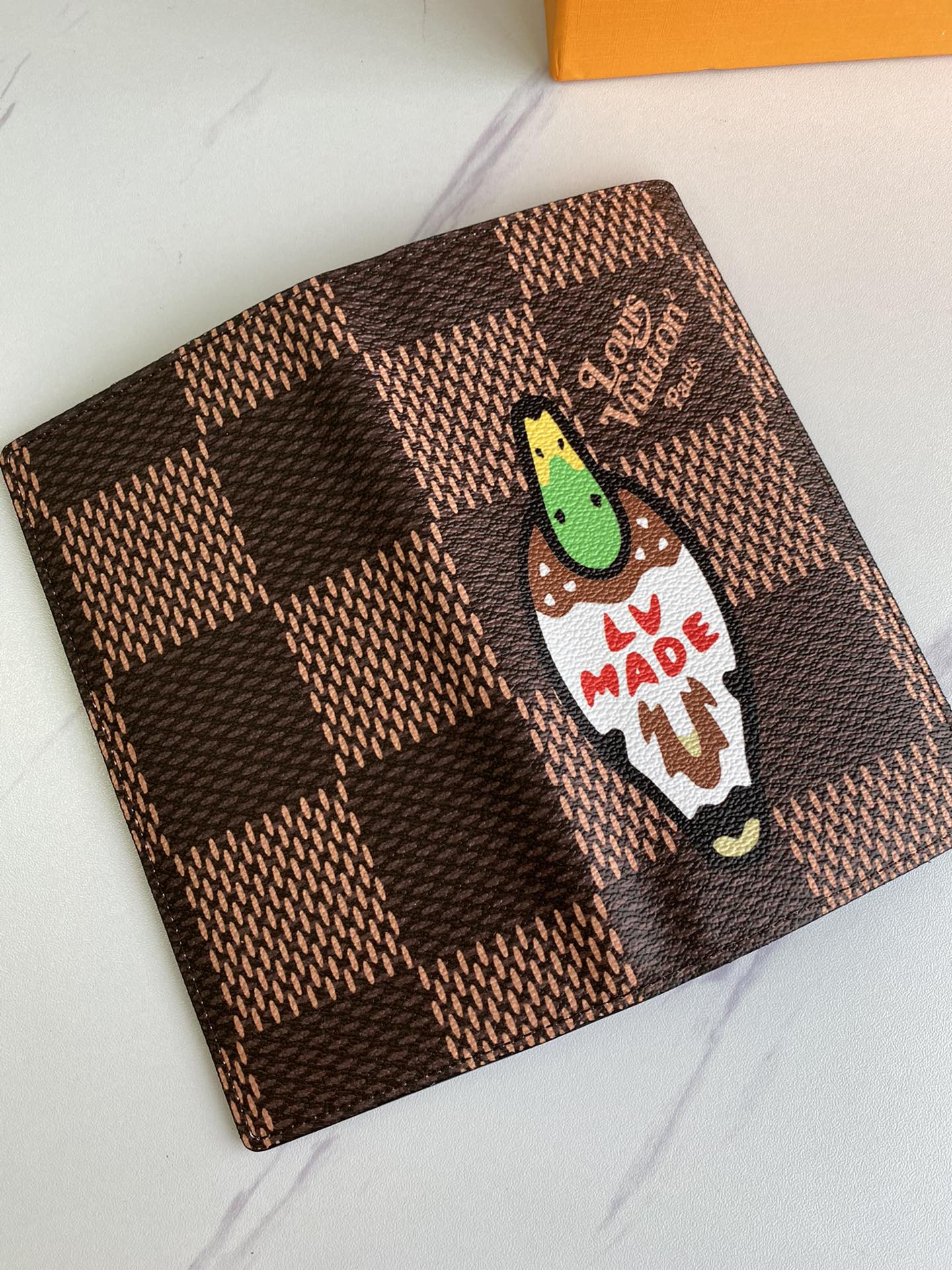 Bill compartment of a leather bifold wallet