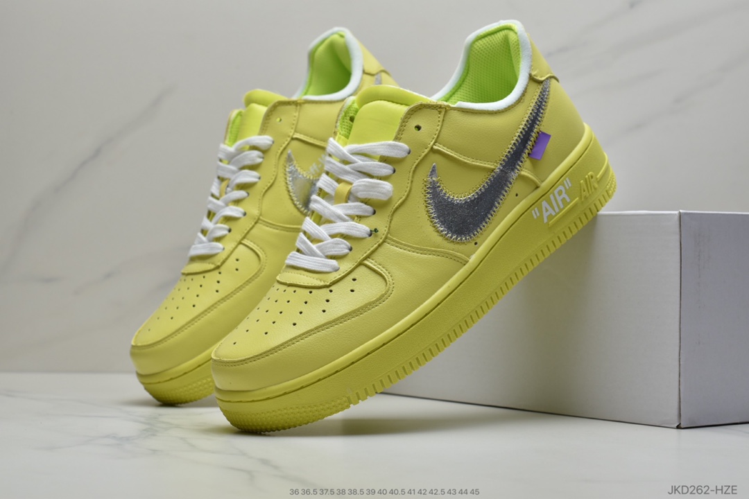 160 Off-White x Nike Air Force 1'07MCA Blue Chicago空军一号经典低帮百搭休闲运动板鞋 CI1173-200