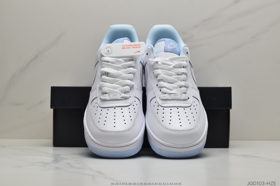 180 公司级 Nike Air Force 1 Low “White Hydrogen Blue”空军一号低帮百搭休闲运动板鞋CD6915-103