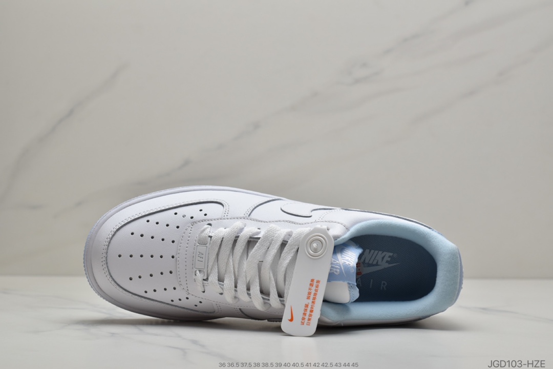 180 公司级 Nike Air Force 1 Low “White Hydrogen Blue”空军一号低帮百搭休闲运动板鞋CD6915-103