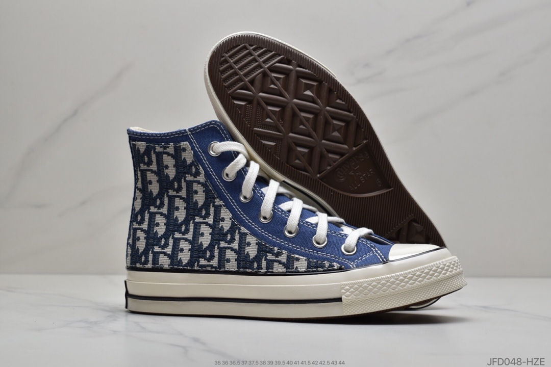 170 Chuck Taylor All Star 1970s OX”Christian Dior”复古三星标低帮休闲运动硫化百搭板鞋“