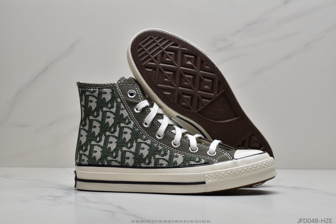 170 Chuck Taylor All Star 1970s OX”Christian Dior”复古三星标低帮休闲运动硫化百搭板鞋“