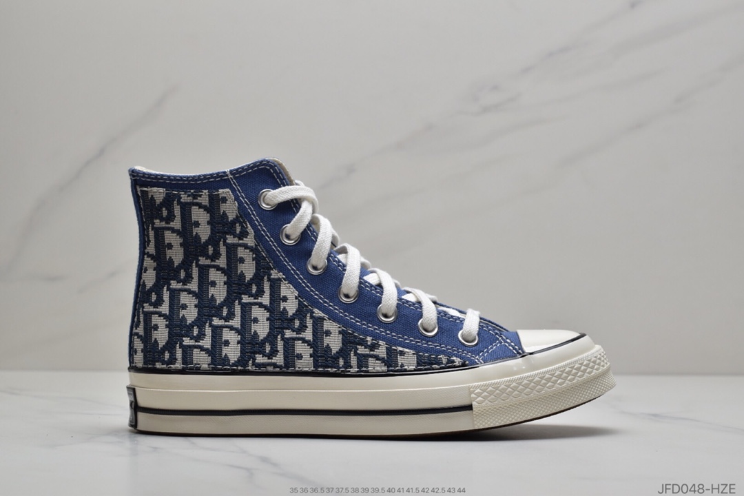 170 Chuck Taylor All Star 1970s OX”Christian Dior”复古三星标低帮休闲运动硫化百搭板鞋“