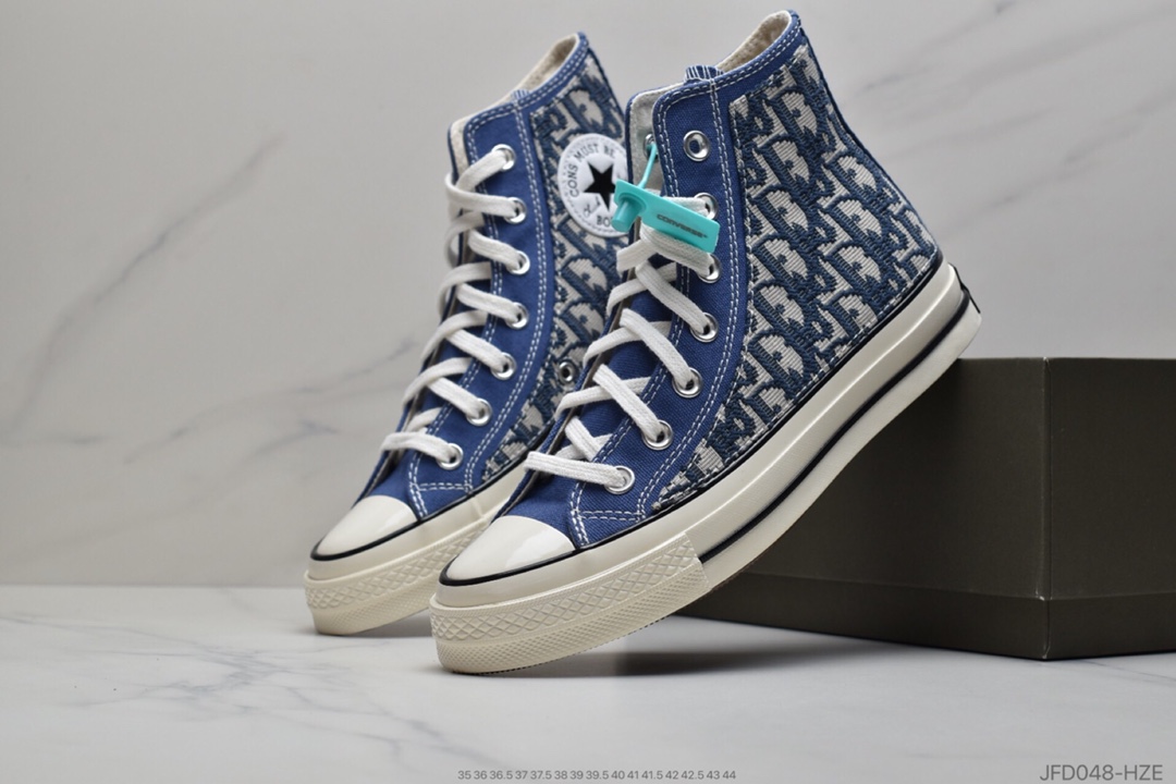 170 Chuck Taylor All Star 1970s OX”Christian Dior”复古三星标低帮休闲运动硫化百搭板鞋“