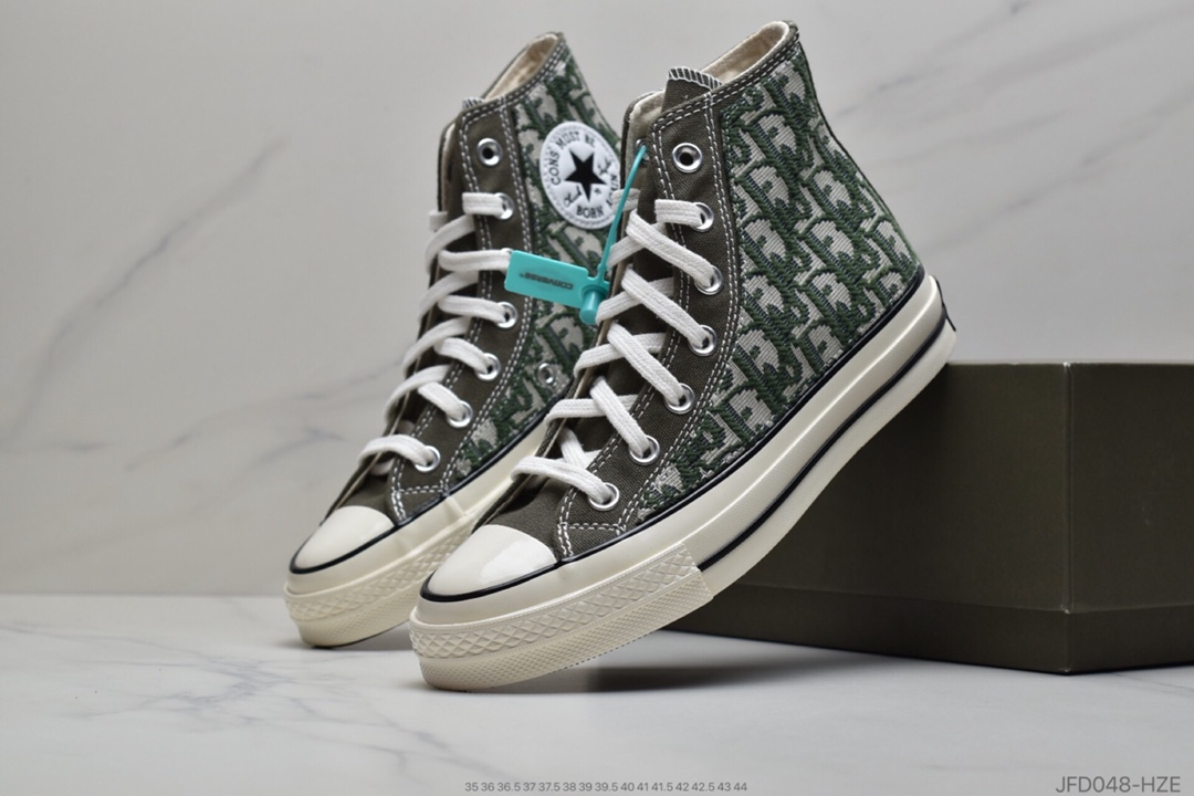 170 Chuck Taylor All Star 1970s OX”Christian Dior”复古三星标低帮休闲运动硫化百搭板鞋“