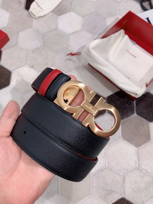 Salvatore Ferragamo Reversible Leather Belt with Signature Buckle 1 Salvatore Ferragamo Reversible Leather Belt with Signature Buckle