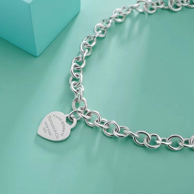 Tiffany & Co. Tiff*ny&Co. 龙虾扣心牌粗项链
