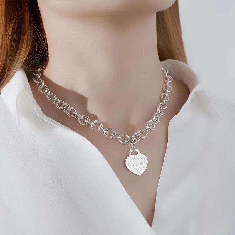 Tiffany & Co. Tiff*ny&Co. 龙虾扣心牌粗项链