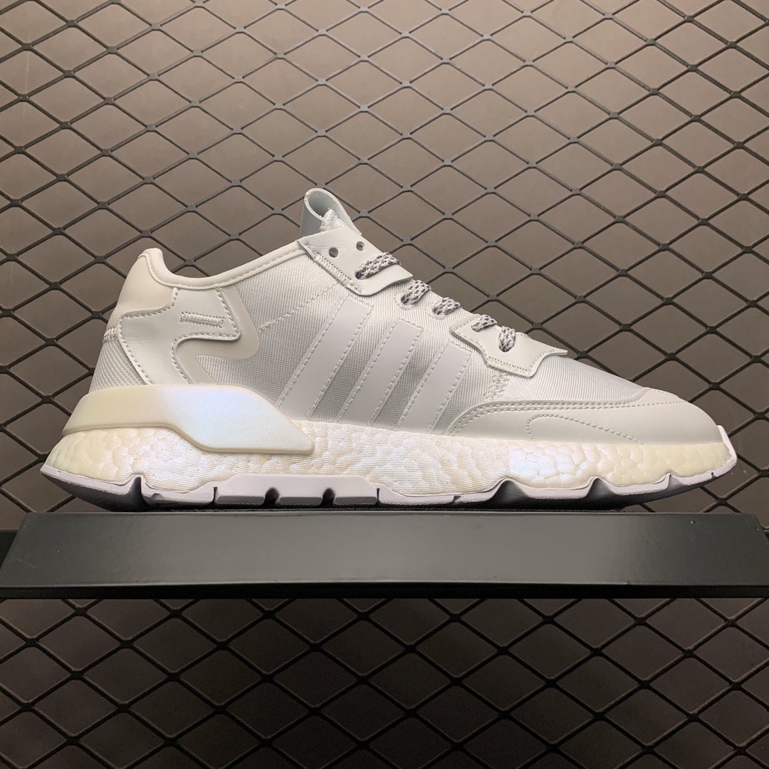 180 Adidas 阿迪达斯 Nite Jogger Boost夏季网面透气款  夜行者真爆大底复古跑鞋 EG8849