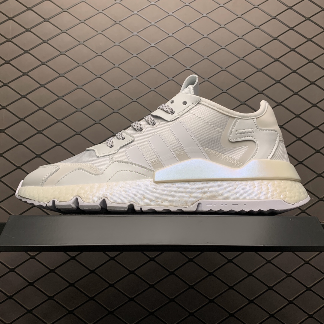 180 Adidas 阿迪达斯 Nite Jogger Boost夏季网面透气款  夜行者真爆大底复古跑鞋 EG8849
